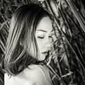 Young Chinese black and white portrait