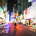 Two girls walking in Manhattan New York